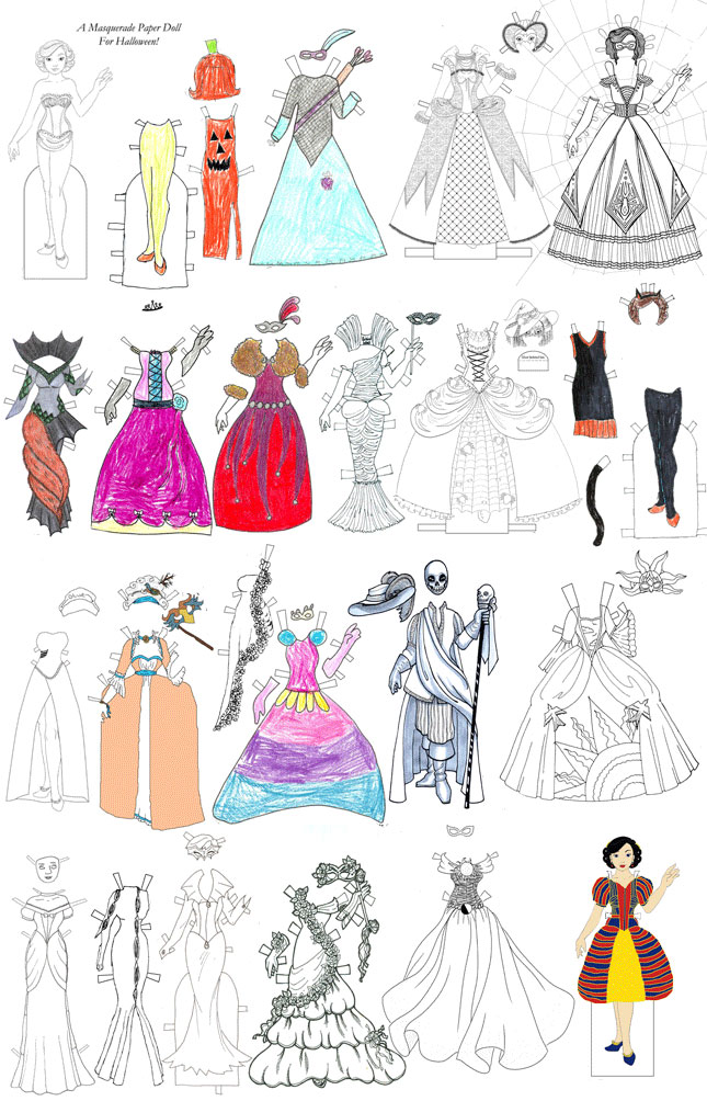 bride paper dolls