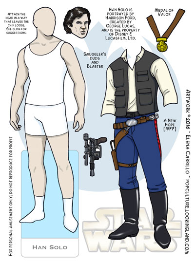 Star Wars Paper Dolls Han Solo